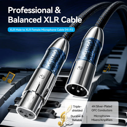 XLR Male to XLR Female Audio Cable