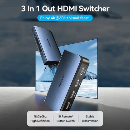 3 In 1 Out HDMI 4k Switcher