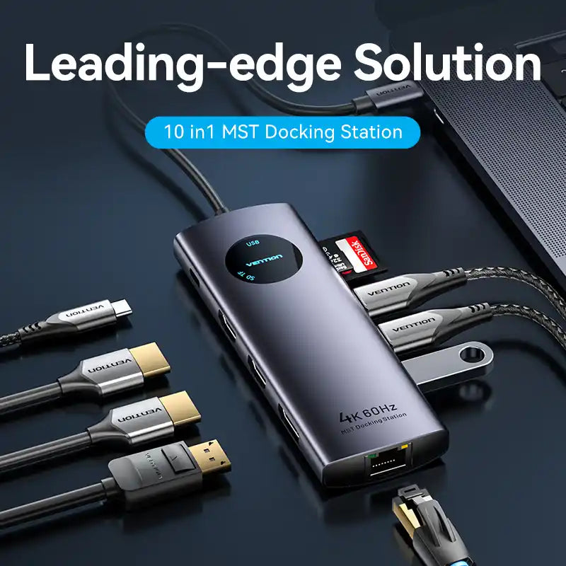 10-in-1 USB-C Docking Station with HDMI & USB 3.0