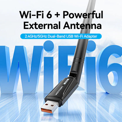 AX900 USB Wi-Fi Dual Band Adapter With High Gain Antenna