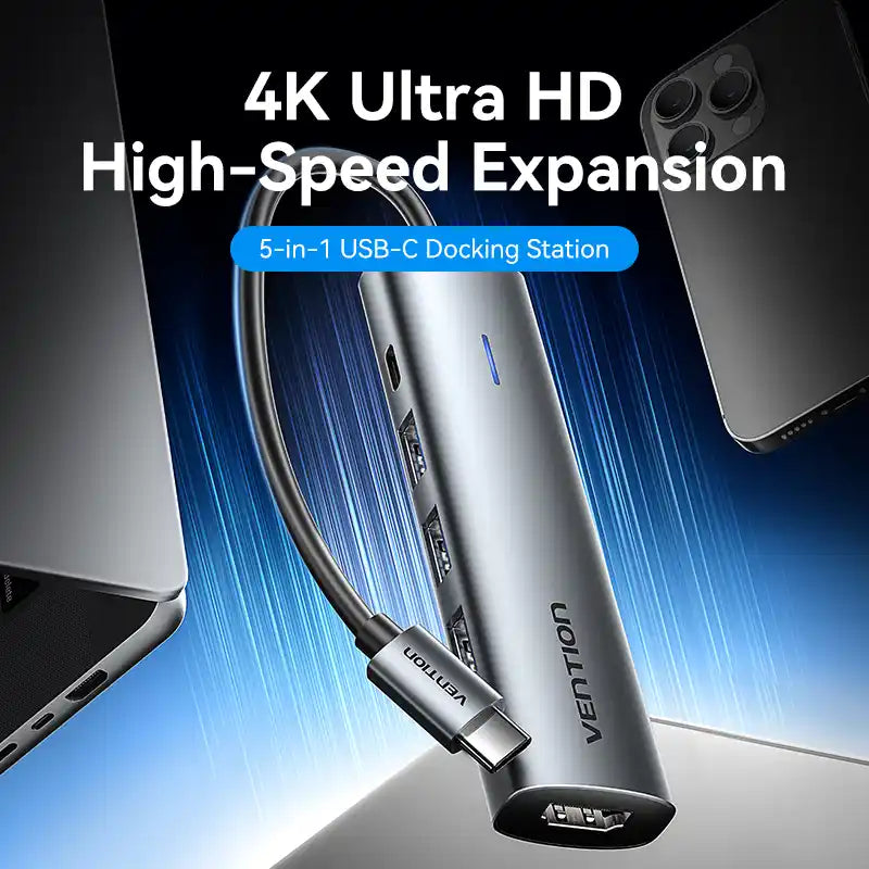 5-in-1 USB-C Docking Station