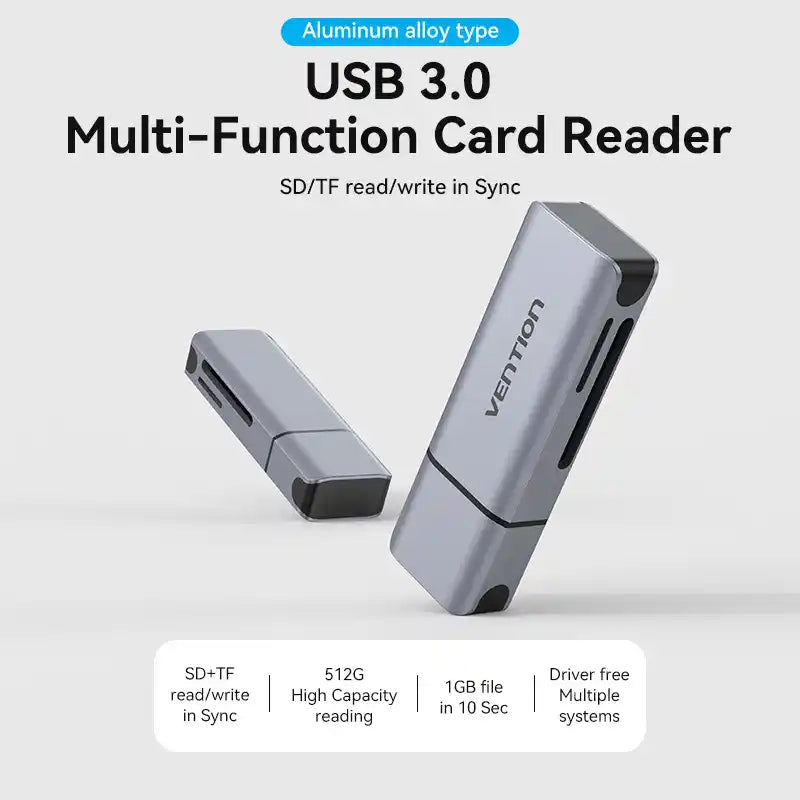 USB 3.0 Type-A Card Reader (SD & TF)