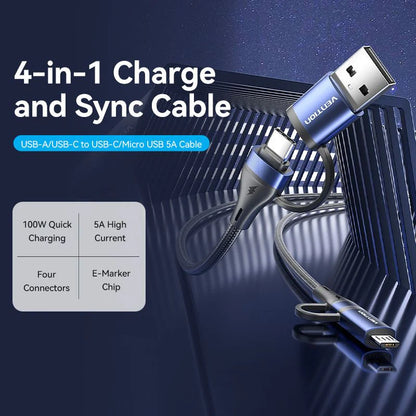 USB-C to 2-Port Cable Charger