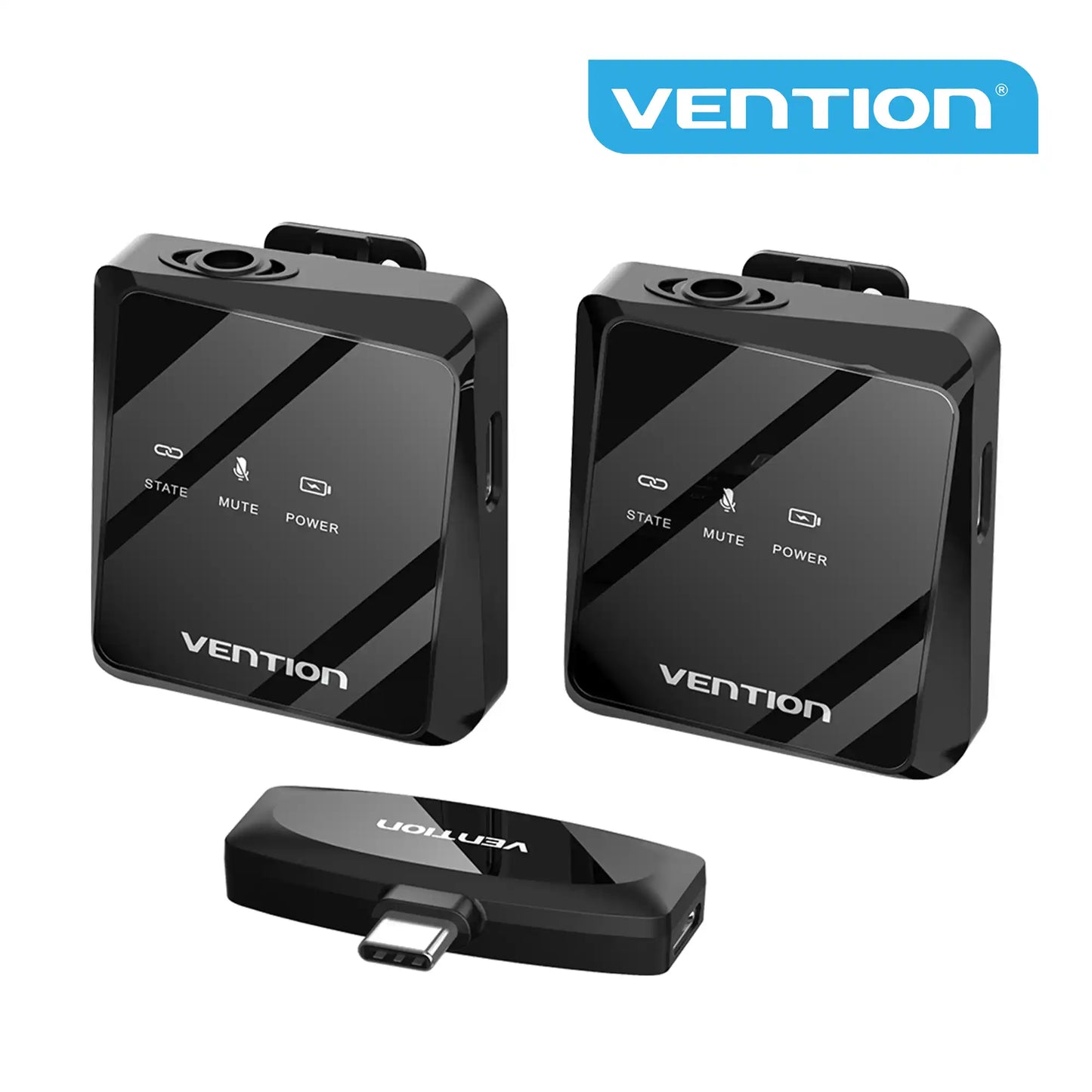 2-Pack USB-C Wireless Lavalier Microphone