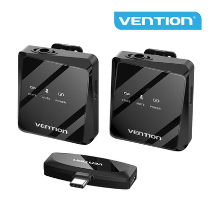 2-Pack USB-C Wireless Lavalier Microphone