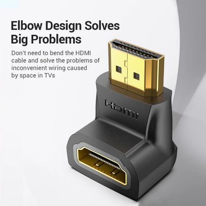 HDMI to Female HDMI 90 Degree Adapter