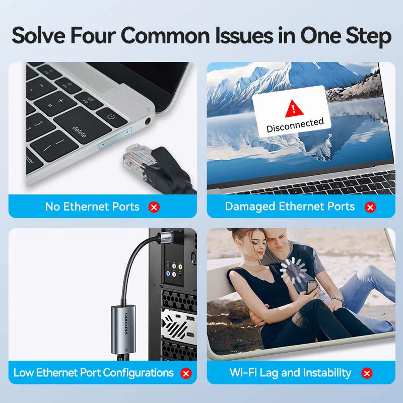 USB-A Hub with Ethernet