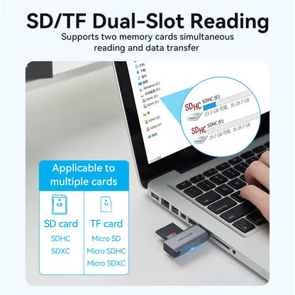 USB 3.0 Type-A Card Reader (SD & TF)