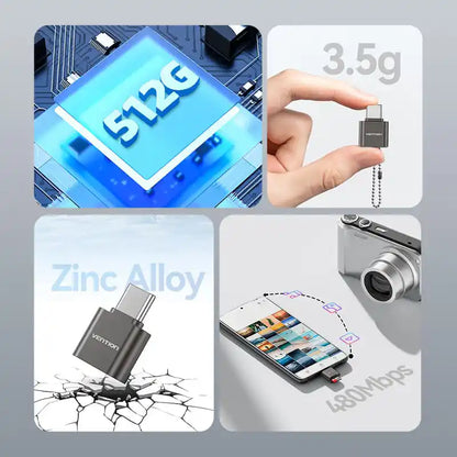 USB-C MicroSD Card Reader