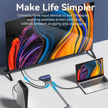 3 In 1 Out HDMI 4k Switcher