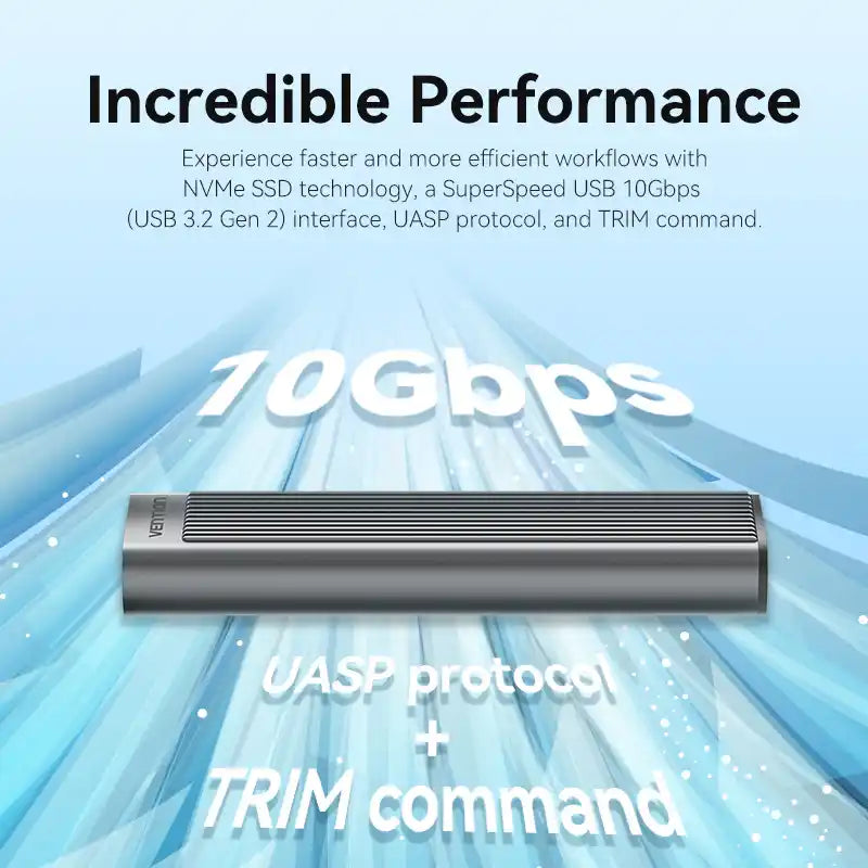USB 3.1 Gen 2 Type-C M.2 NVMe SSD Enclosure