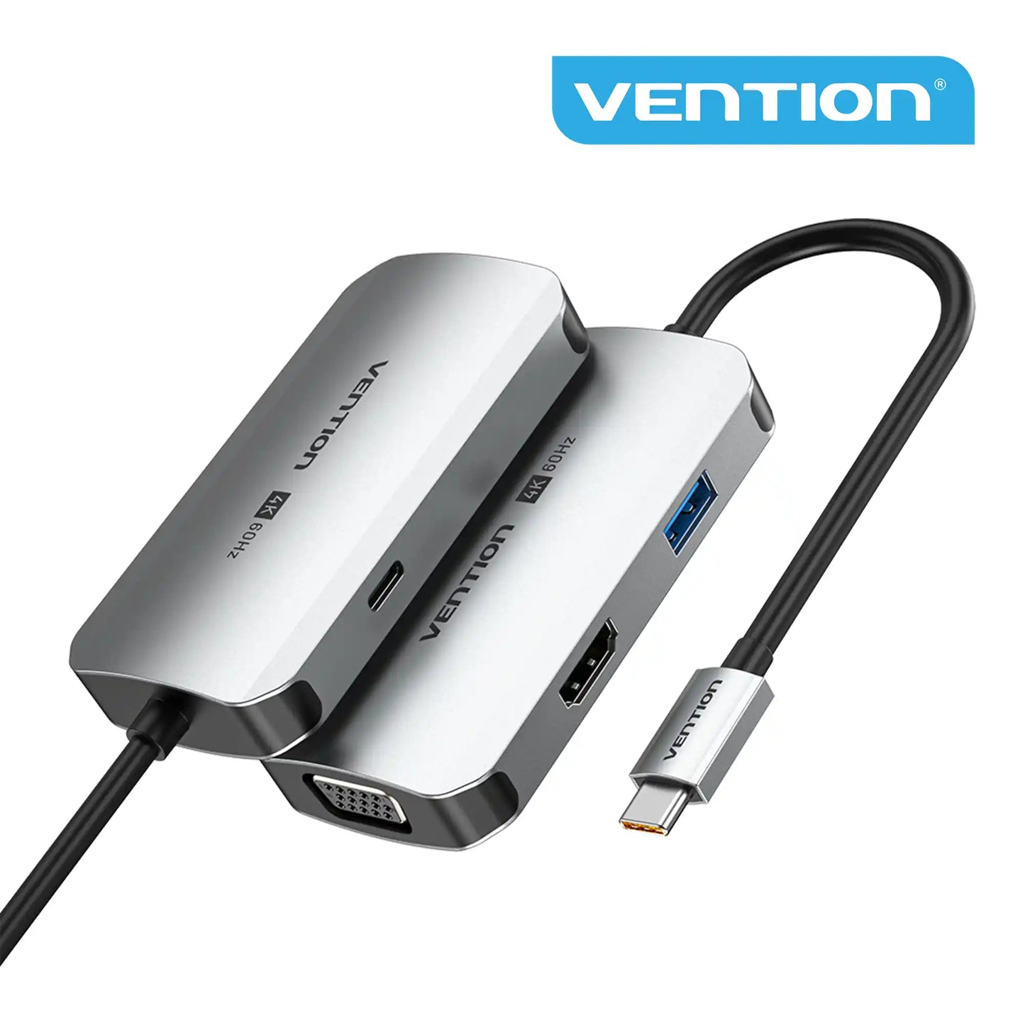 4-in-1 USB-C Docking Station with HDMI, VGA & USB 3.0