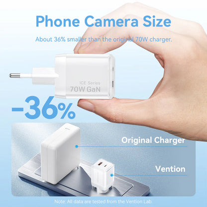 70W GaN Dual-Port Fast Charger
