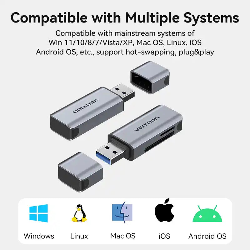 USB 3.0 Type-A Card Reader (SD & TF)