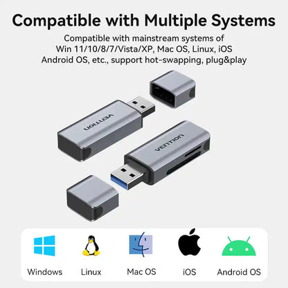 USB 3.0 Type-A Card Reader (SD & TF)