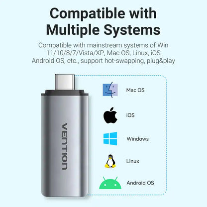 USB 3.1 Gen 1 Type-C Card Reader (SD & TF)