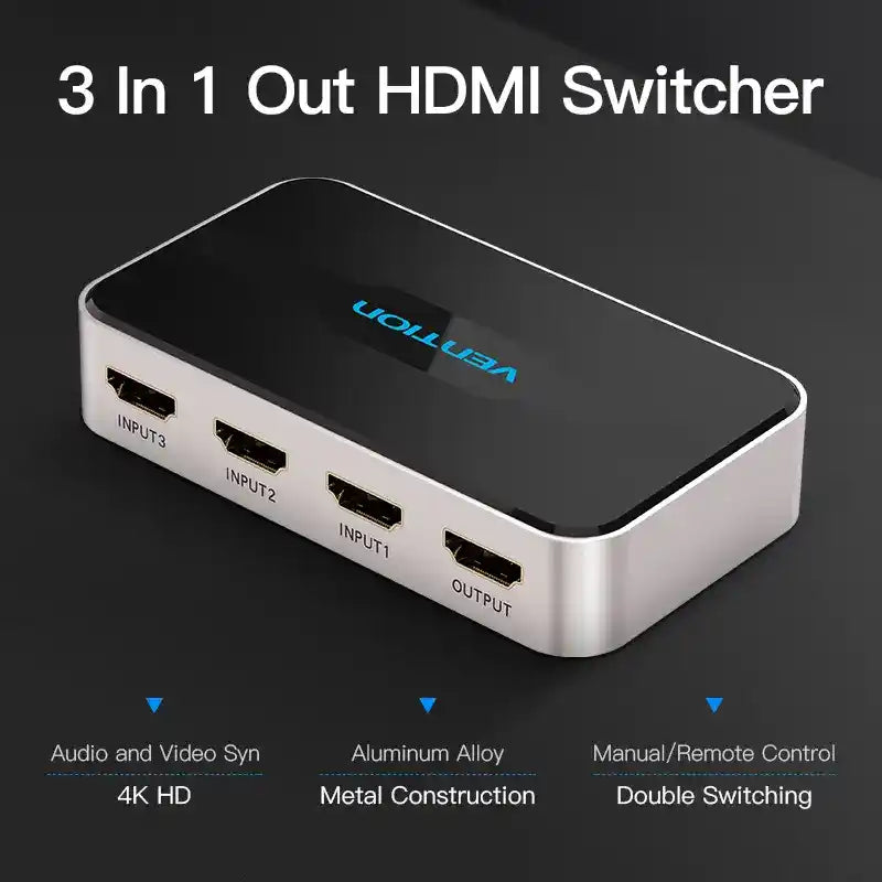 3 In 1 Out HDMI 4k Switcher