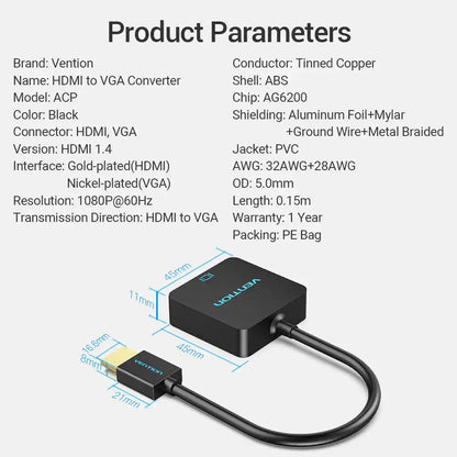 HDMI to VGA Adapter