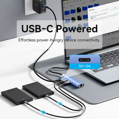 USB-A Hub with Ethernet Adapter