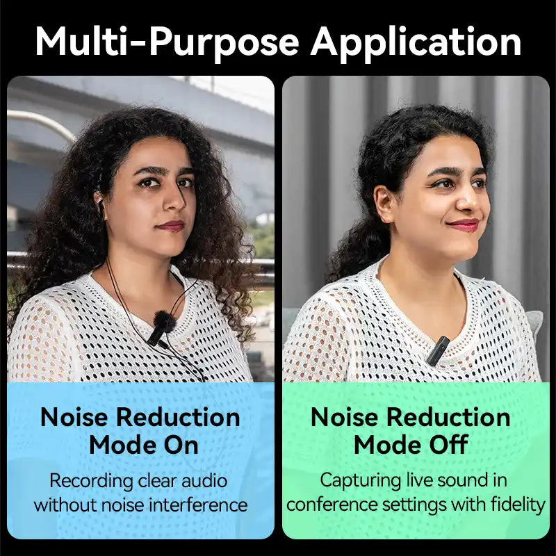 2-Pack USB-C Wireless Lavalier Microphone