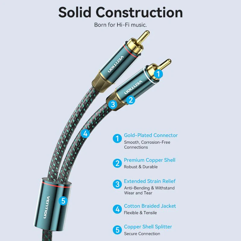 RCA Male Audio Cable