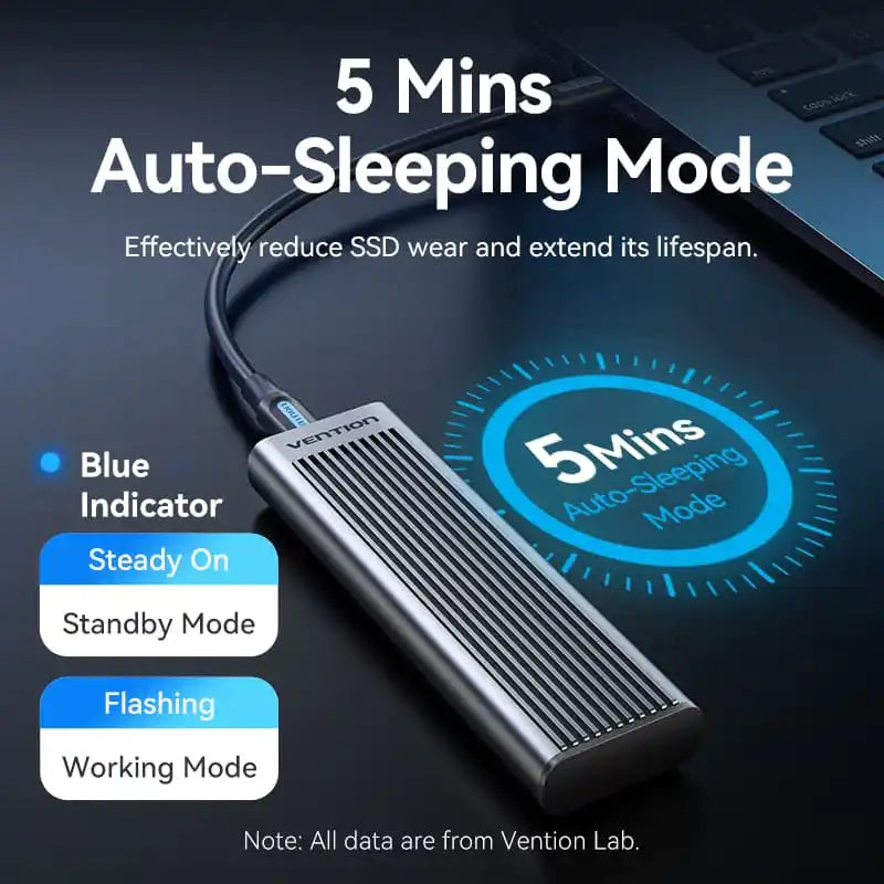 USB 3.2 Gen 2 Type-C M.2 NVMe & SATA SSD Enclosure