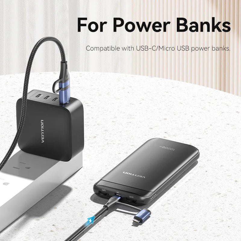 USB-C to 2-Port Cable Charger