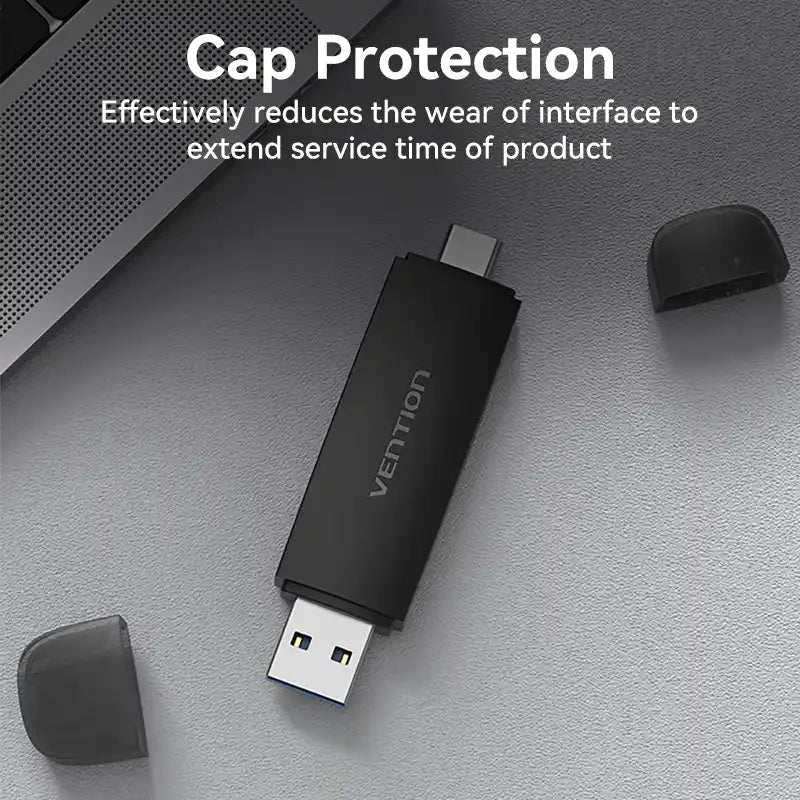 Dual-Interface USB 3.0 Type-A & USB 3.1 Gen 1 Type-C Card Reader (SD & TF)