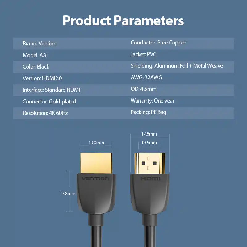 Ultra Slim Portable HDMI Cable