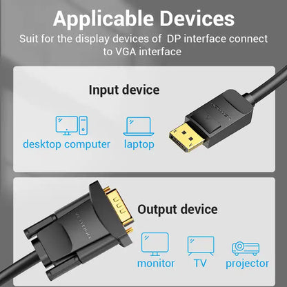 DisplayPort to VGA Cable