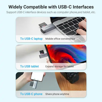 USB 3.1 Gen 1 Type-C Card Reader (SD & TF)