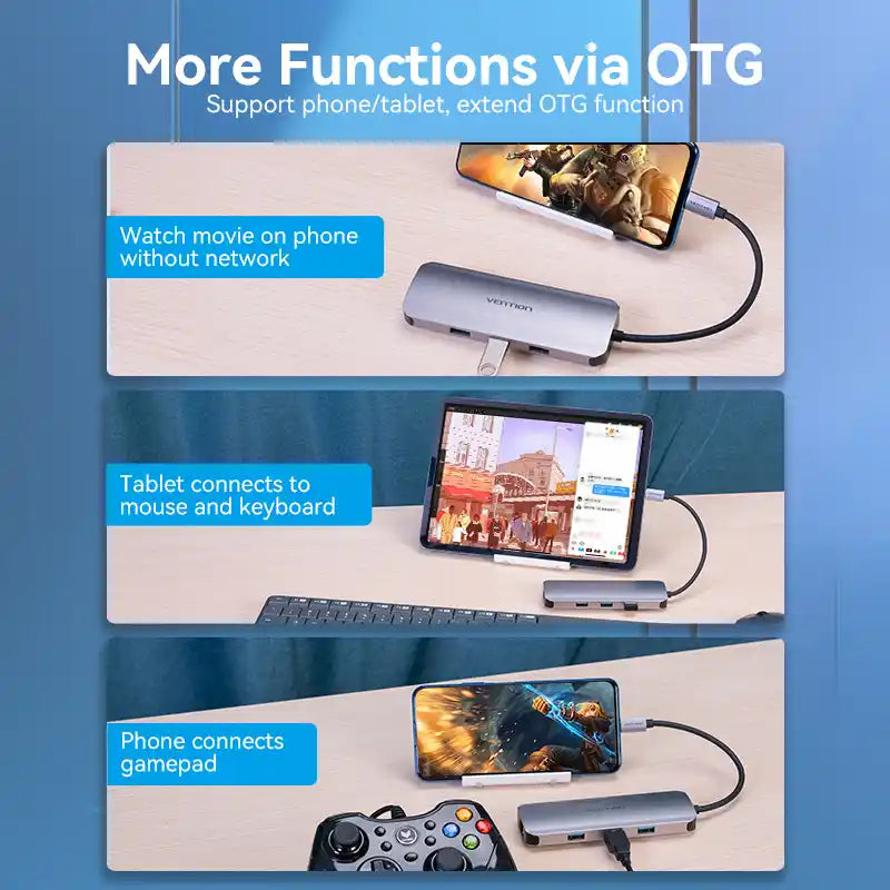 7-in-1 USB-C Docking Station with HDMI & USB 3.0