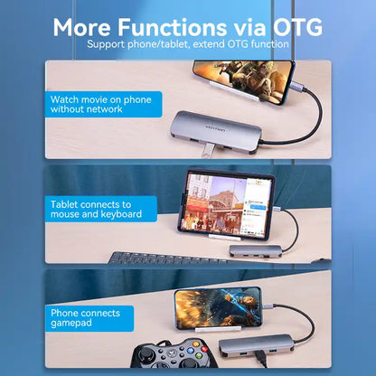 7-in-1 USB-C Docking Station with HDMI & USB 3.0