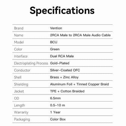 RCA Male Audio Cable
