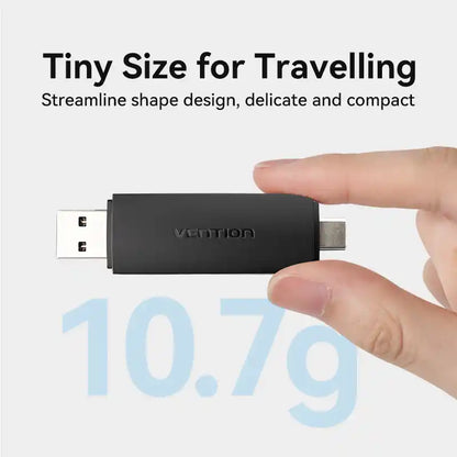 Dual-Interface USB 3.0 Type-A & USB 3.1 Gen 1 Type-C Card Reader (SD & TF)