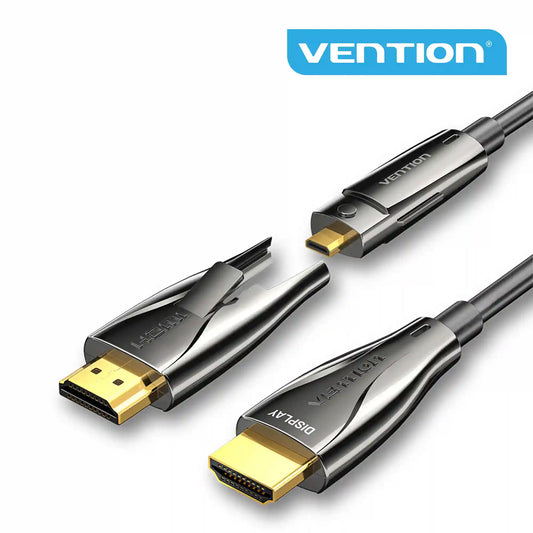 Detachable Optical HDMI-A Male to HDMI-D + HDMI-A Male 4K Cable