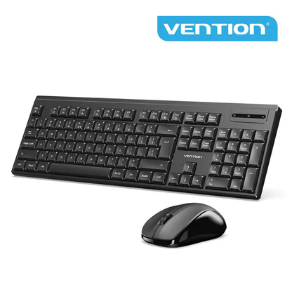 Full-Sized Silent Keyboard and Mouse Combo Black Slim Type