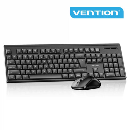 Full-Sized Silent Keyboard and Mouse Combo Black Slim Type