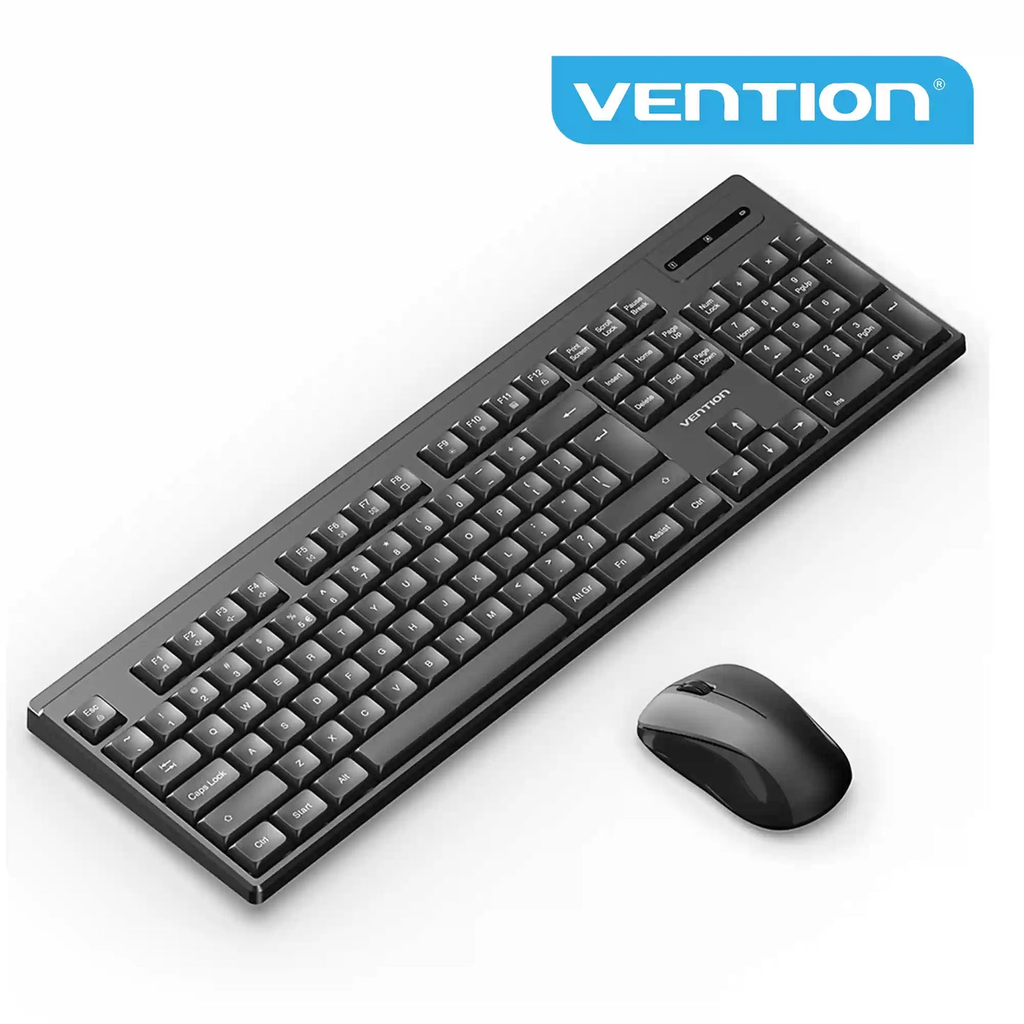 Full-Sized Silent Keyboard and Mouse Combo Black Slim Type
