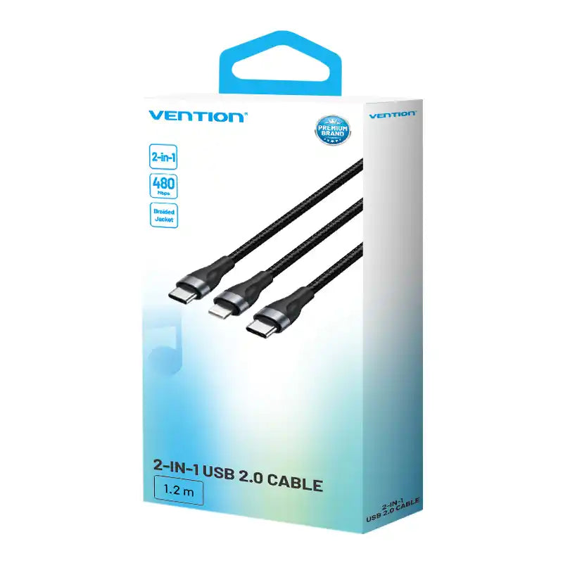 USB-C to 2-Port Cable Charger