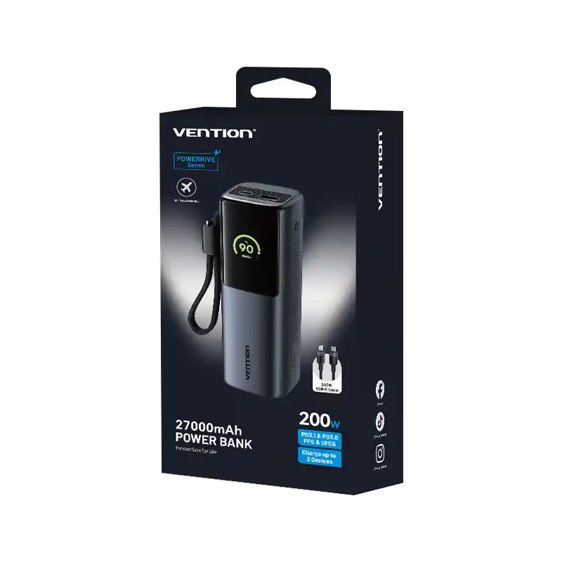 Power Bank 27000mAh 200W