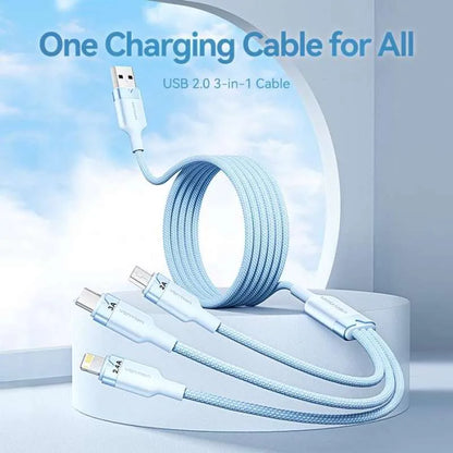 USB-A to 3-Port Cable Charger