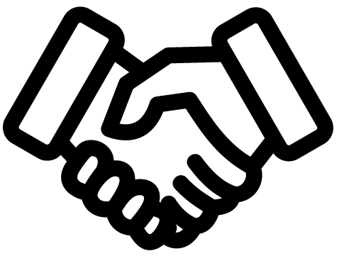 Icon representing business partnership and professional collaboration.