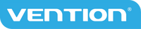 Official Vention logo in white typography with blue background, representing the global tech accessory brand.