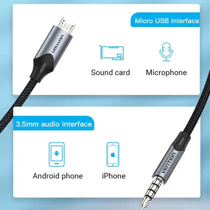 3.5mm Male to Micro USB Adapter