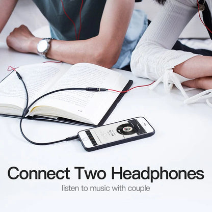 3.5mm Male to 2× 3.5mm Female Audio Splitter