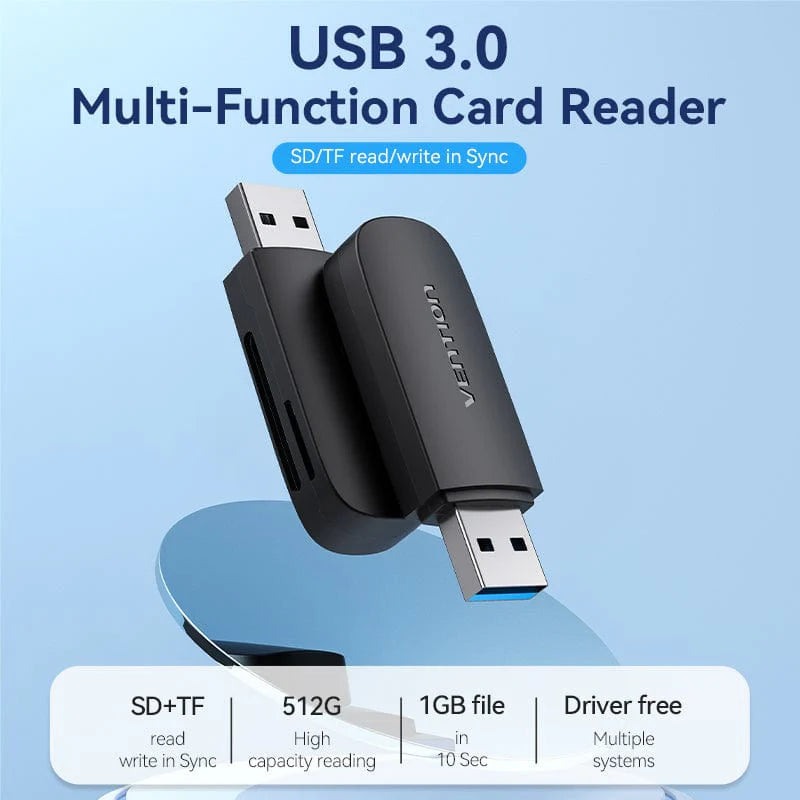 USB 3.0 Type-A Card Reader (SD & TF)