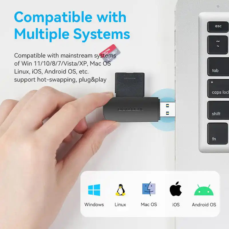USB 3.0 Type-A Card Reader (SD & TF)