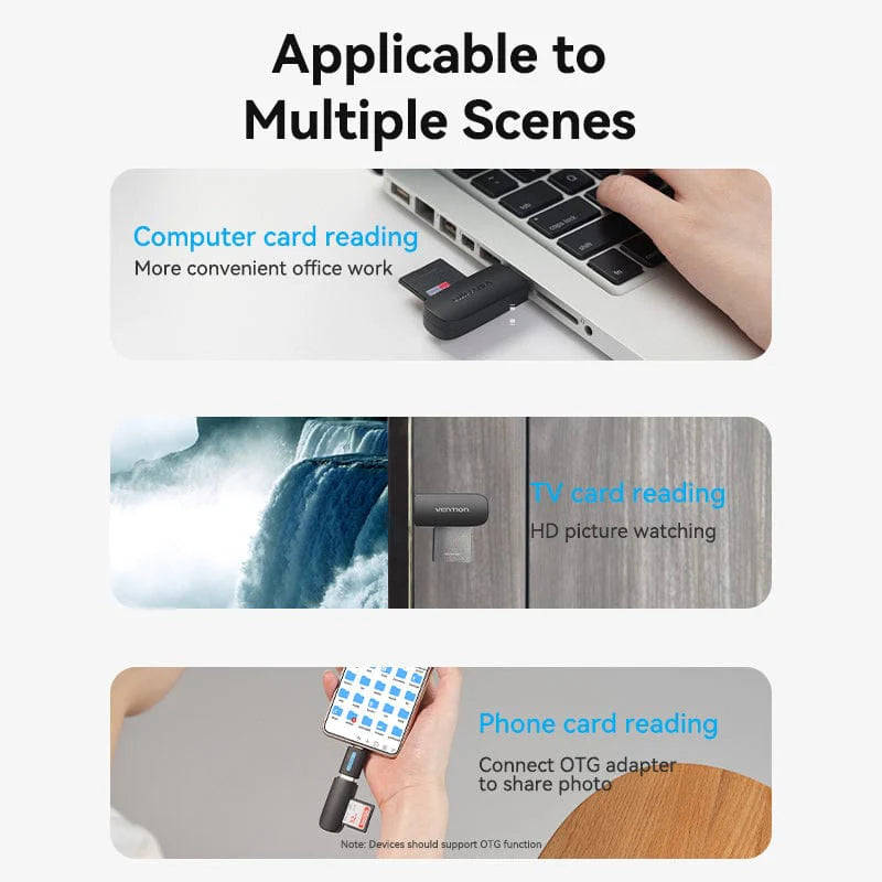 USB 3.0 Type-A Card Reader (SD & TF)