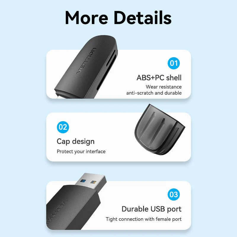 USB 3.0 Type-A Card Reader (SD & TF)